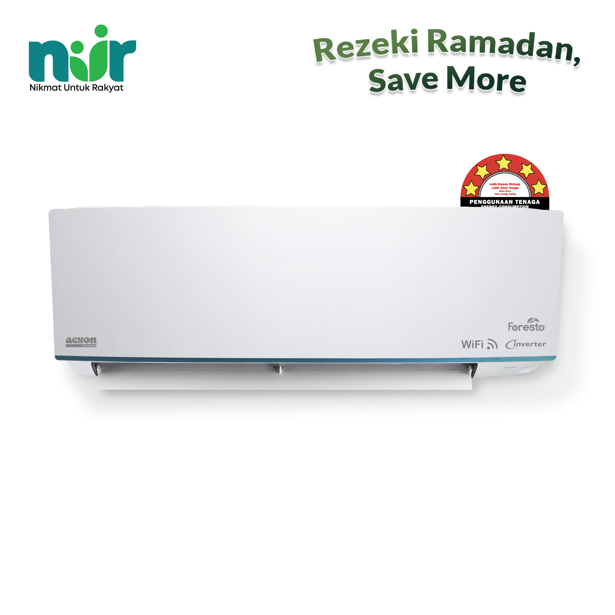 AVORY Premium Inverter (1.0HP) Air Conditioner R32 WiFi