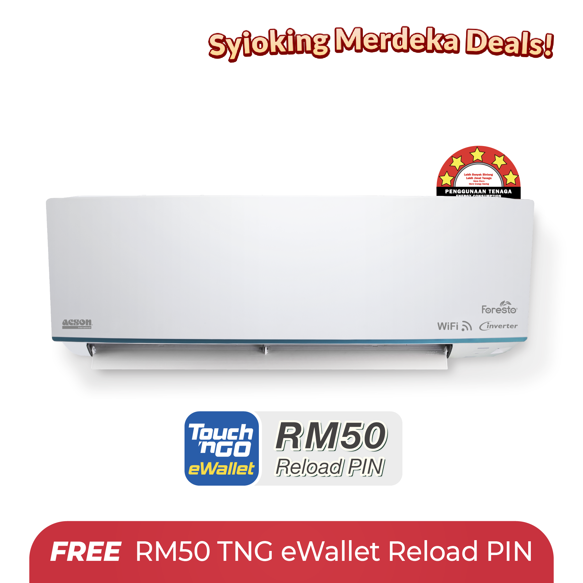 AVORY Premium Inverter (1.0HP) Air Conditioner R32 WiFi
