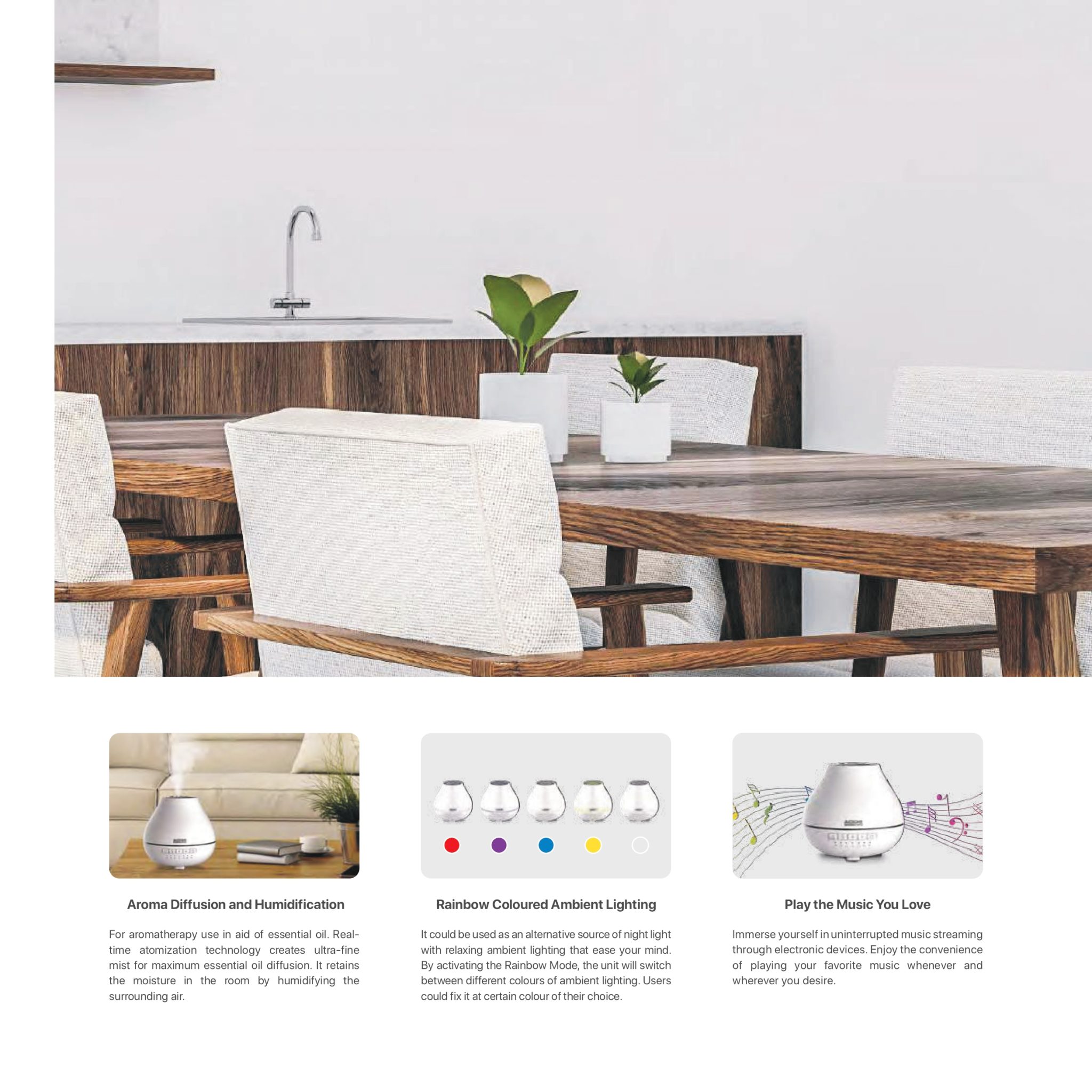 Aroma Diffuser Speaker (200ml) Acson Online Store