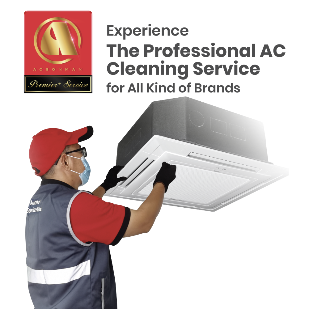 [AMSSSP] Cleaning Service - Ceiling Cassette (Indoor + Outdoor Unit)