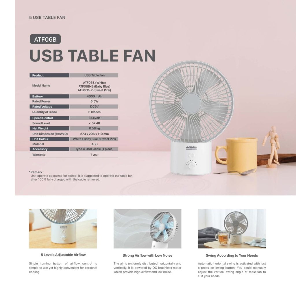 USB Table Fan Acson Online Store