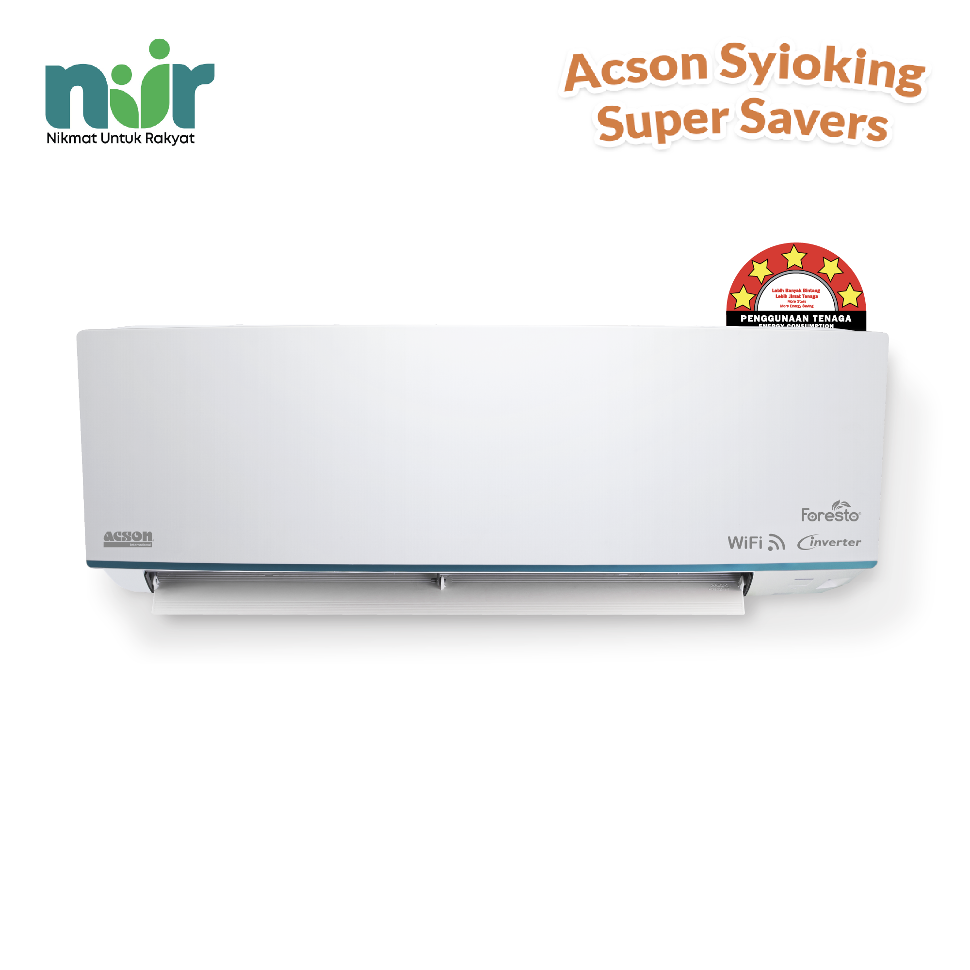 AVORY Premium Inverter (1.0HP) Air Conditioner R32 WiFi
