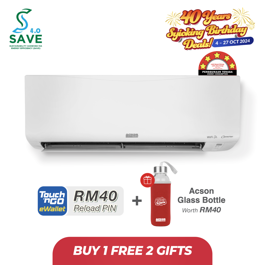 REINO+ Inverter (1.0HP) Air Conditioner R32 WiFi