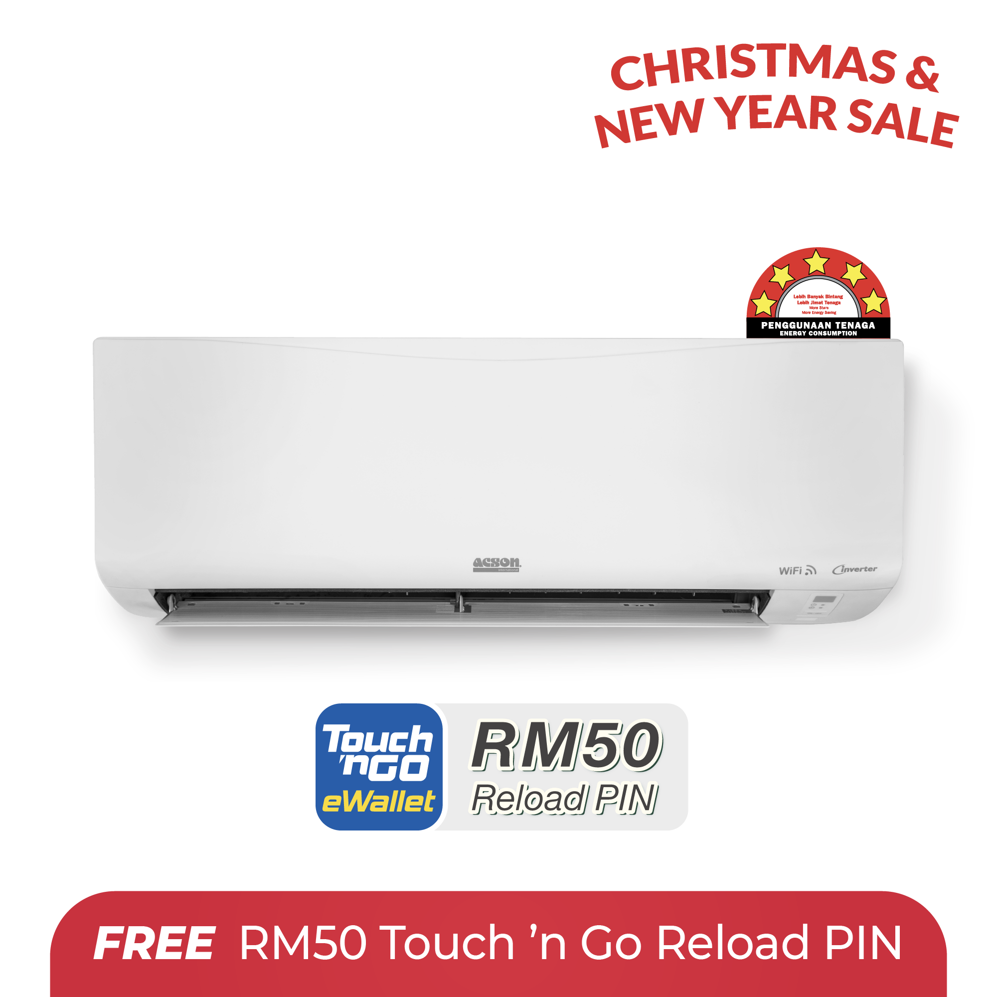 REINO+ Inverter (1.0HP) Air Conditioner R32 WiFi