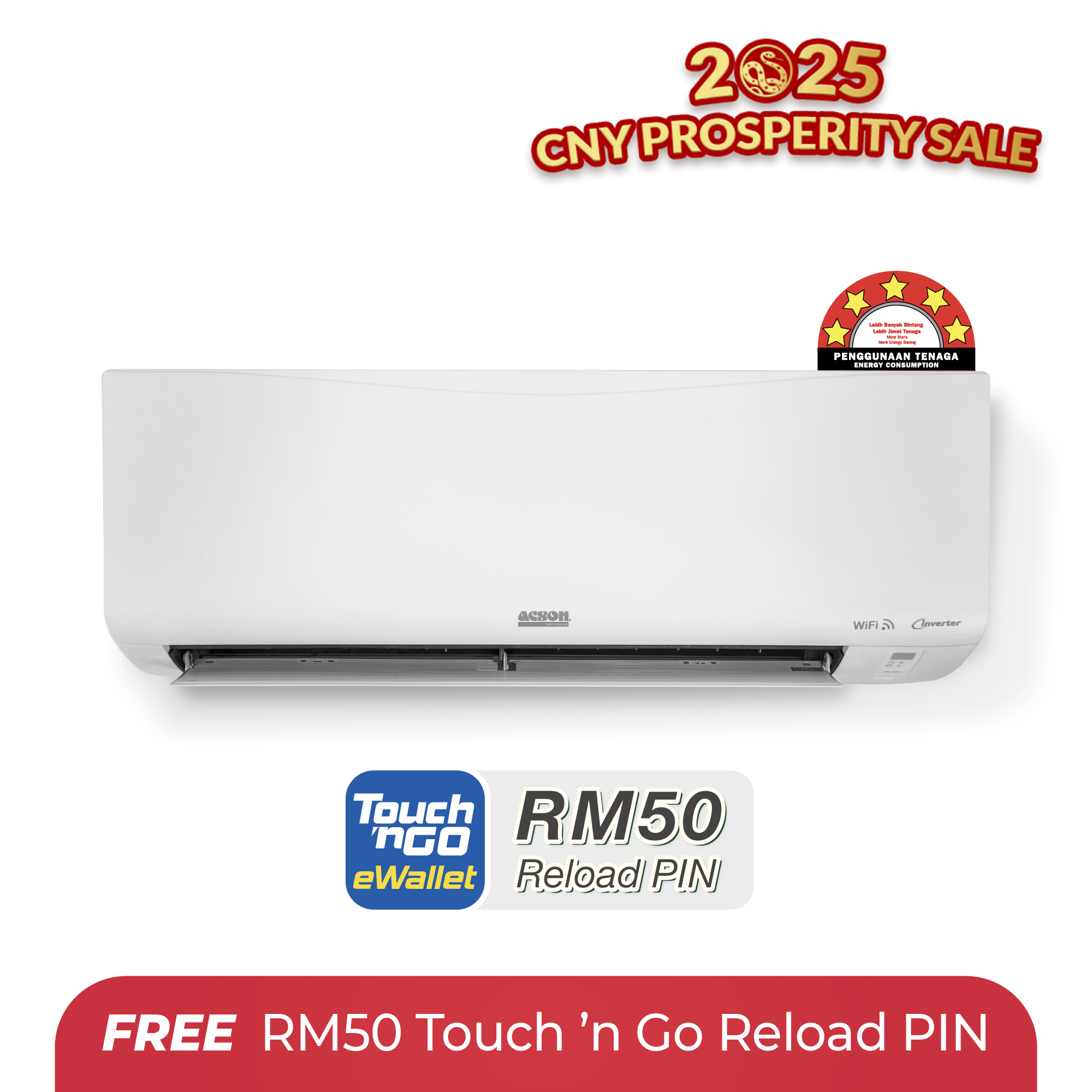 REINO+ Inverter (1.0HP) Air Conditioner R32 WiFi