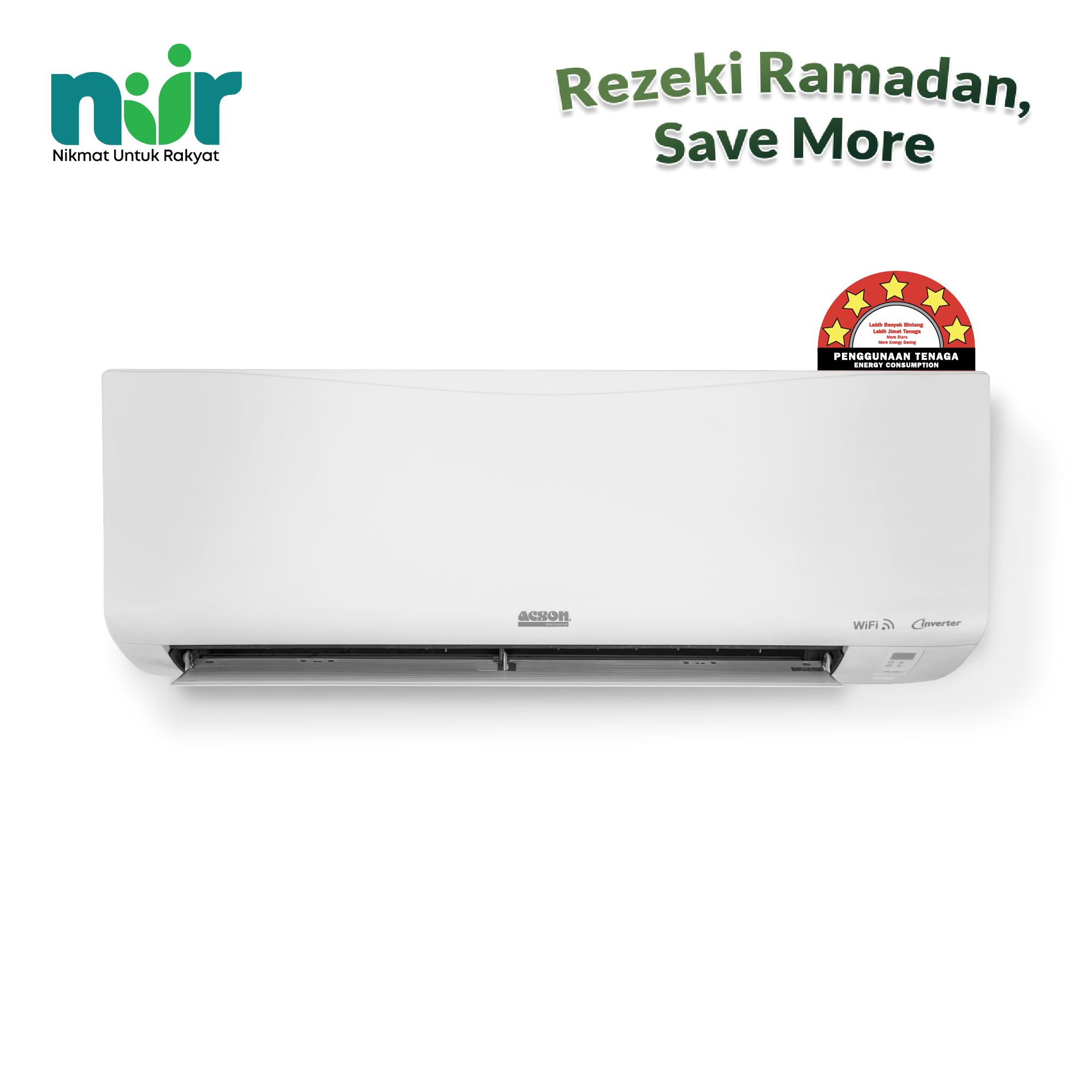 REINO+ Inverter (1.0HP) Air Conditioner R32 WiFi