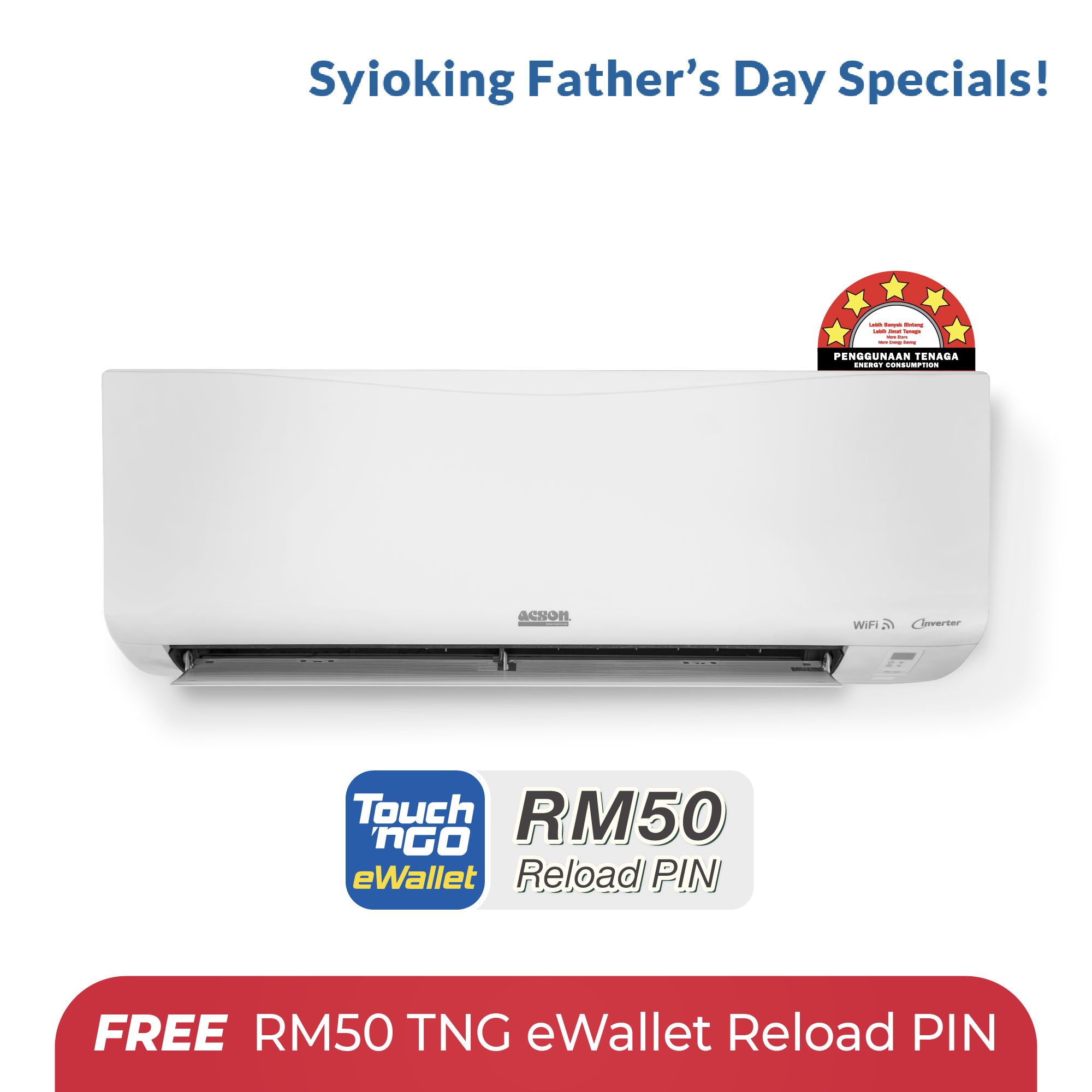 REINO+ Inverter (1.0HP) Air Conditioner R32 WiFi