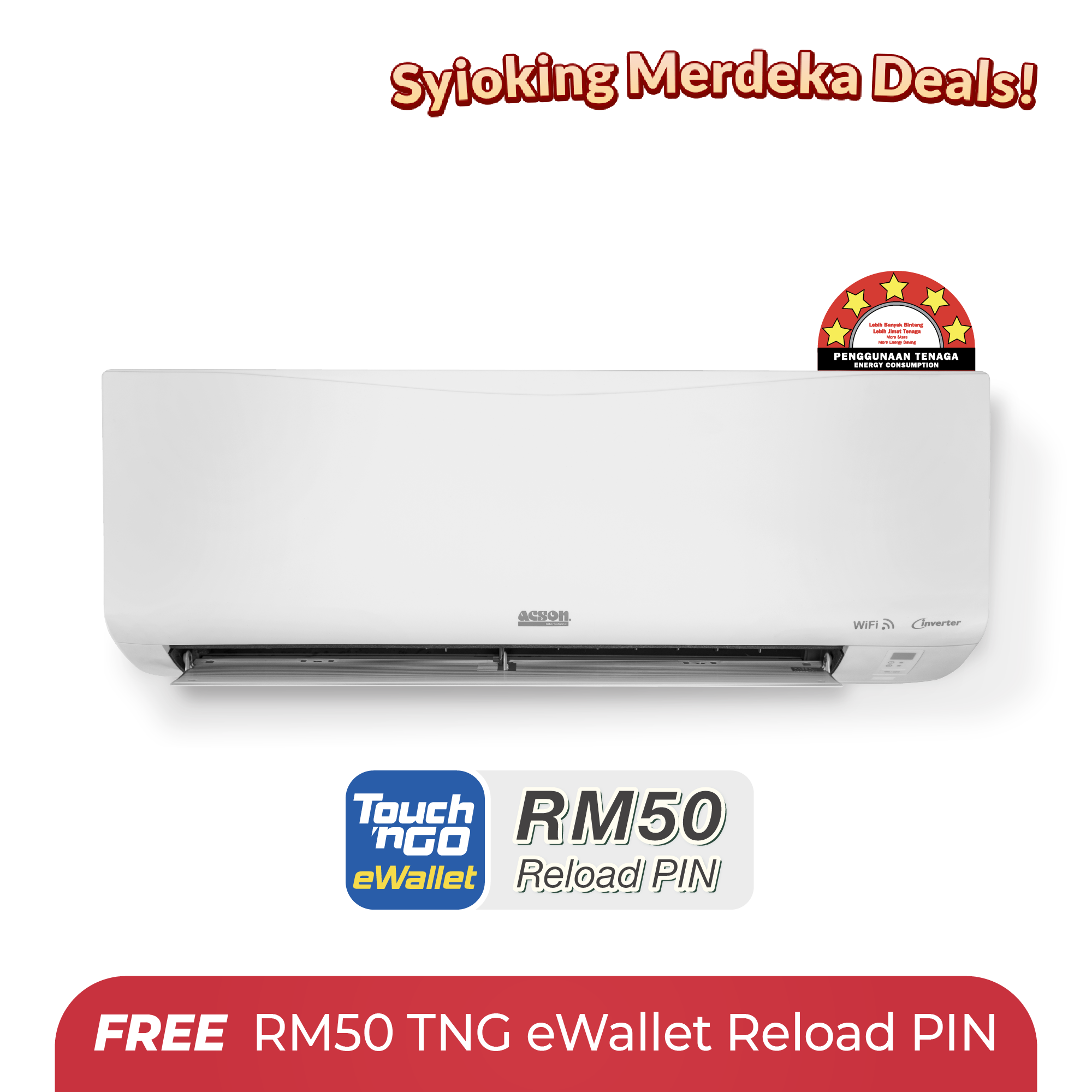 REINO+ Inverter (1.0HP) Air Conditioner R32 WiFi