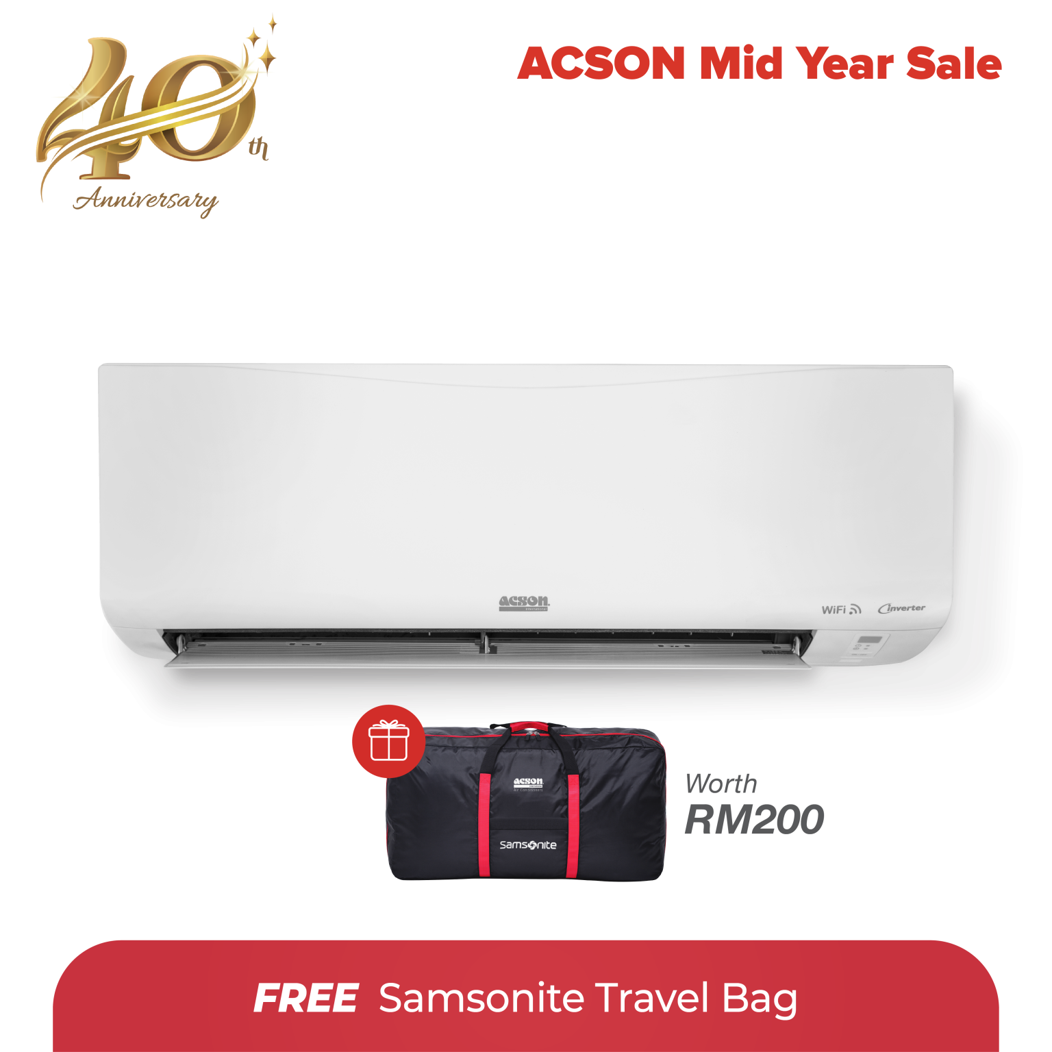 REINO+ Inverter (1.5HP) Air Conditioner R32 WiFi Acson Online Store