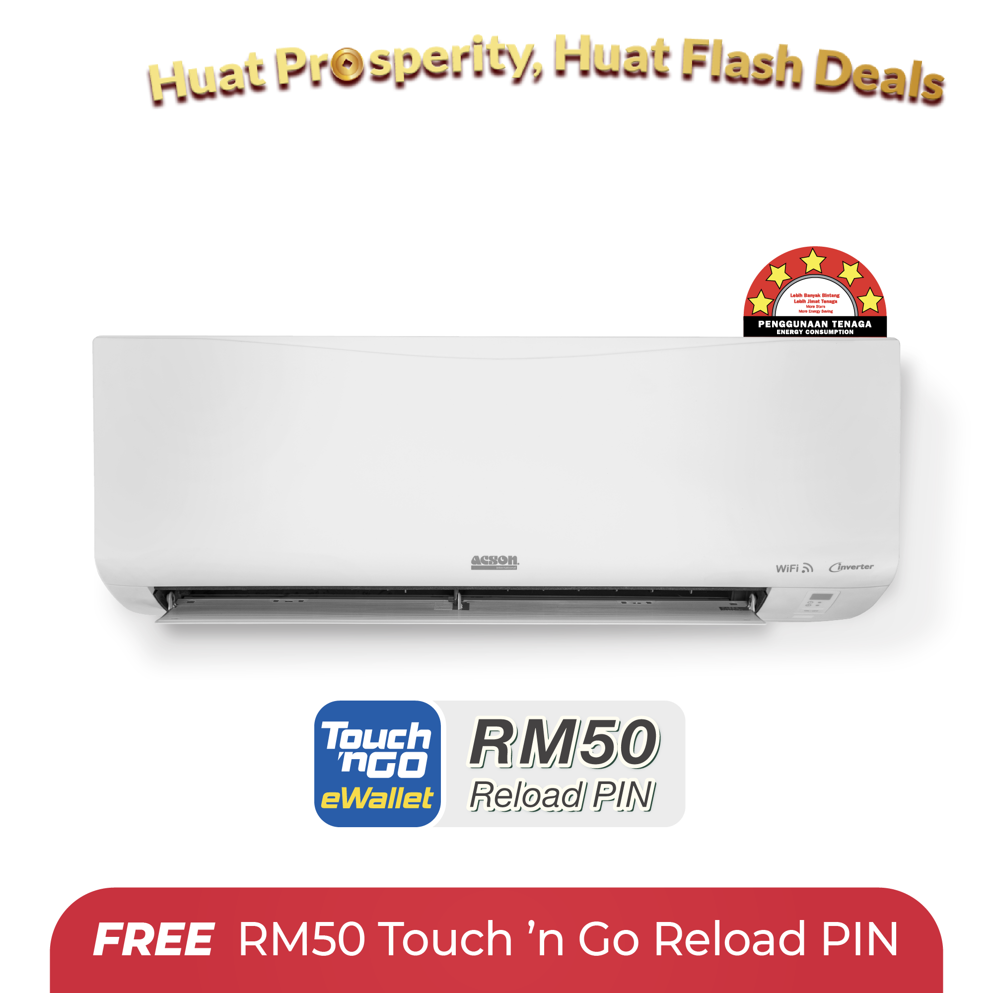 REINO+ Inverter (1.0HP) Air Conditioner R32 WiFi