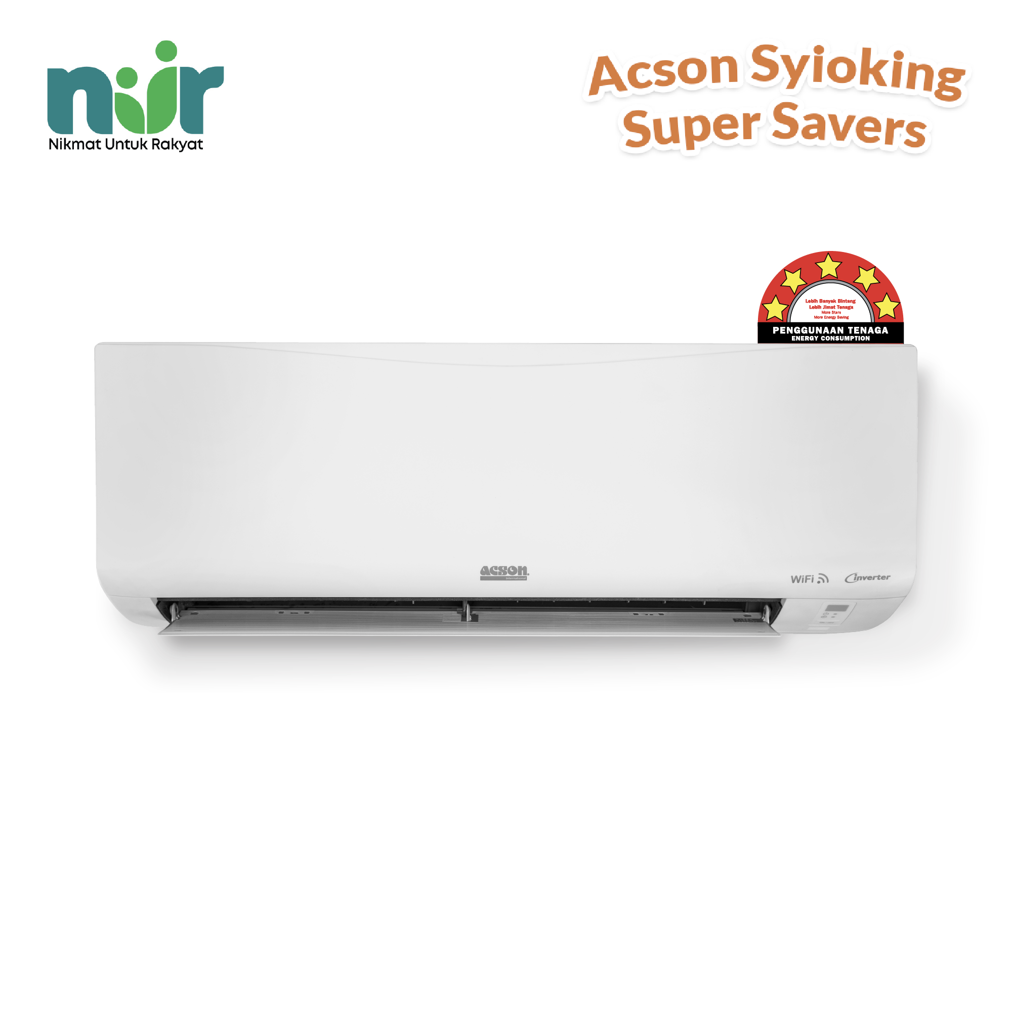 REINO+ Inverter (1.0HP) Air Conditioner R32 WiFi