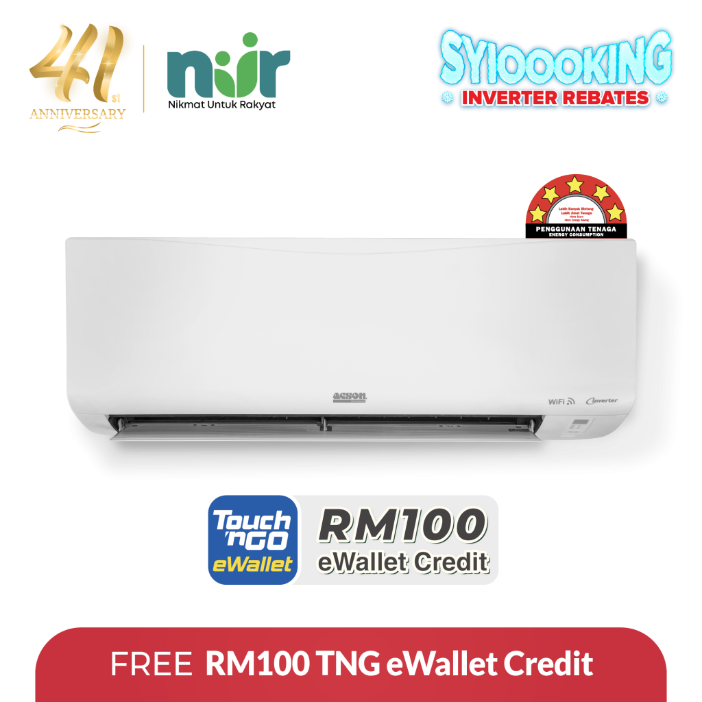 REINO+ Inverter (1.0HP) Air Conditioner R32 WiFi