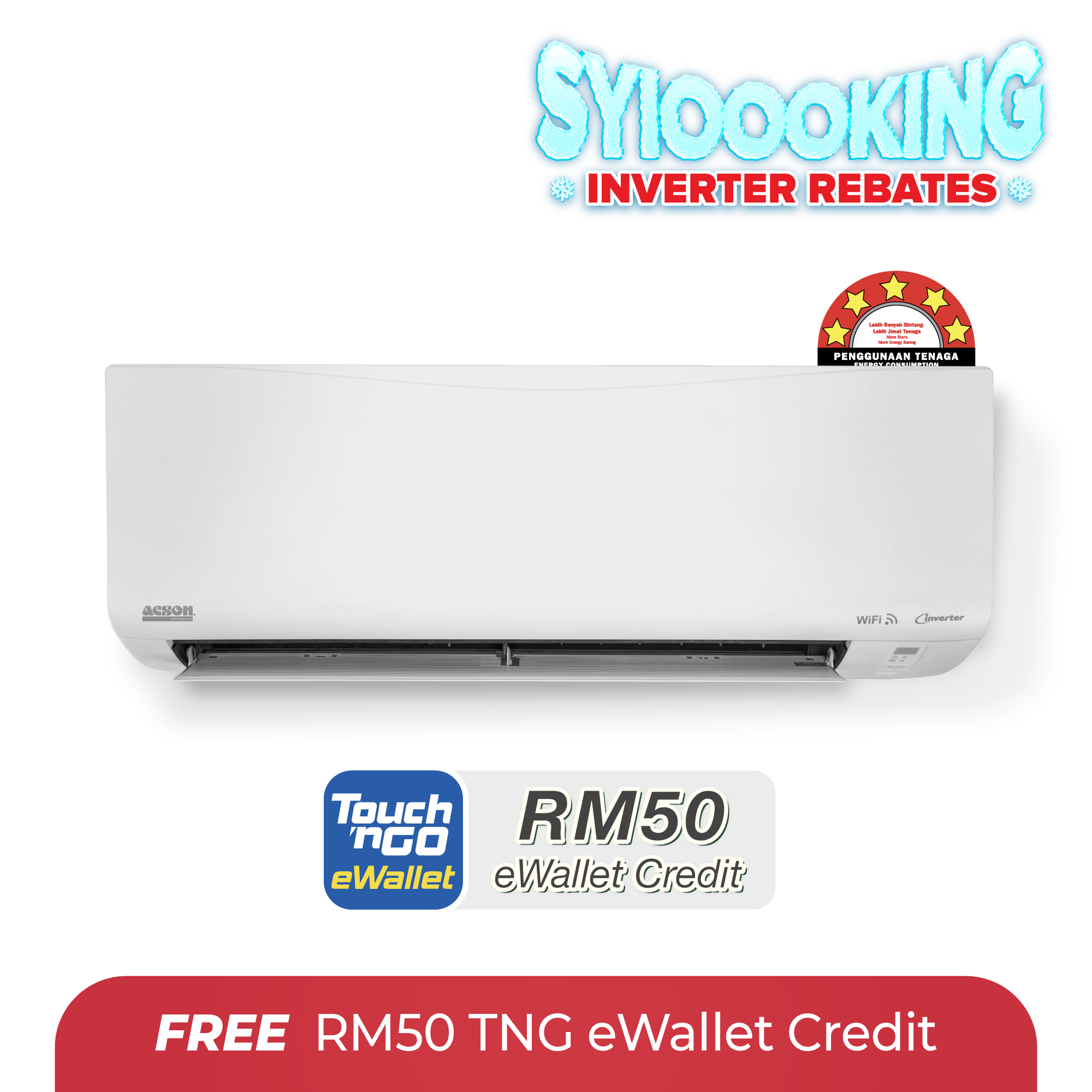 REINO Inverter (2.5HP) Air Conditioner R32 WiFi
