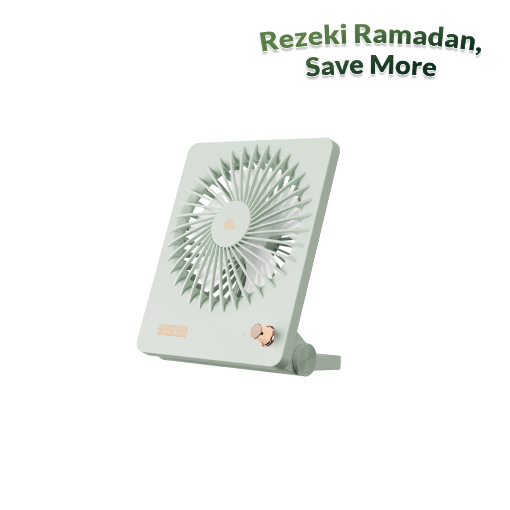 Mini USB Table Fan (Pastel Green)