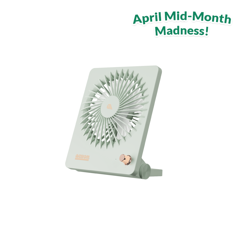 Mini USB Table Fan (Pastel Green)