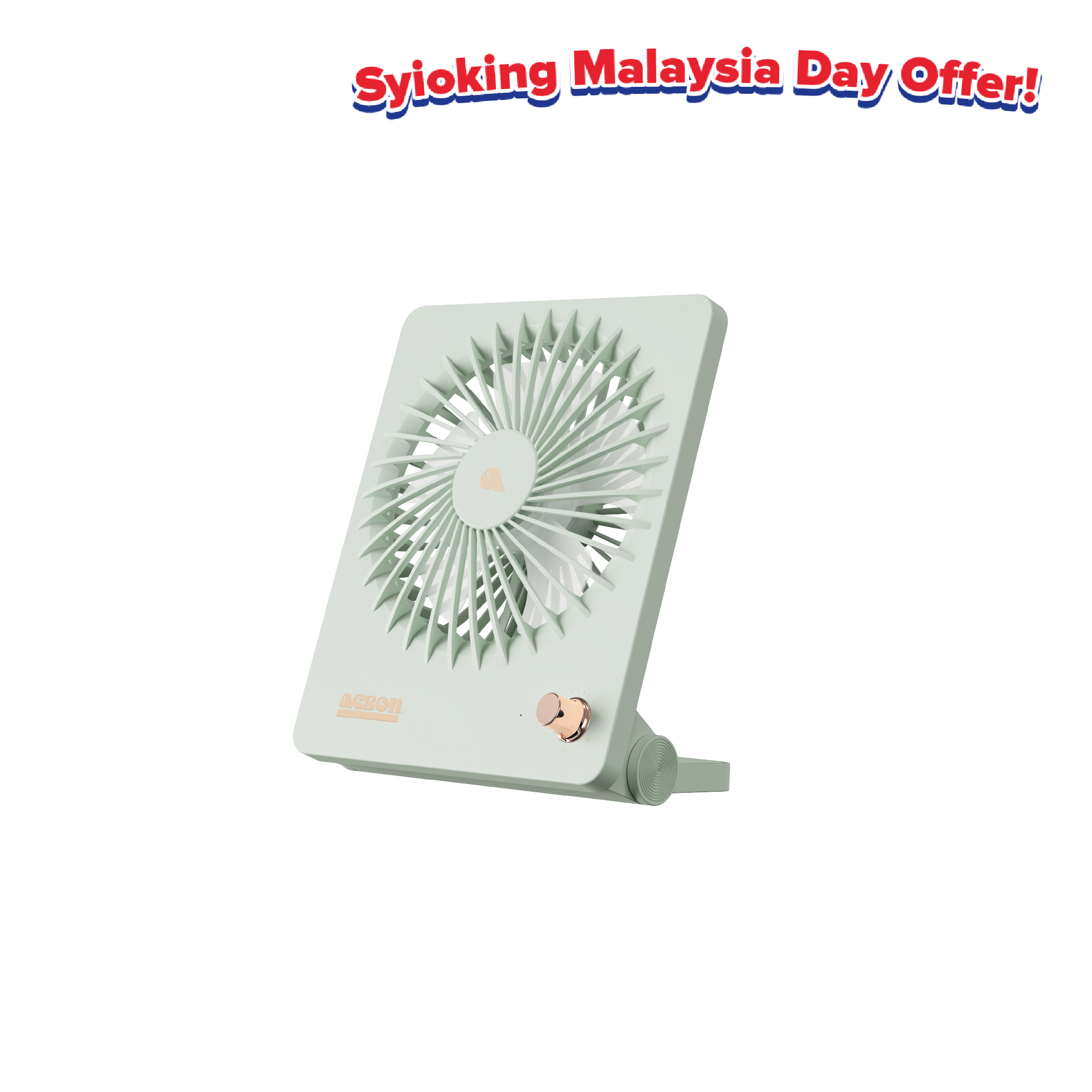 Mini USB Table Fan (Pastel Green)