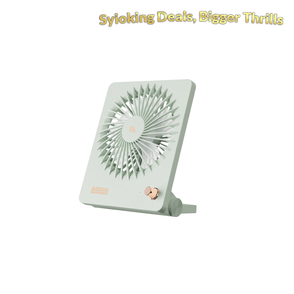 Mini USB Table Fan (Pastel Green)
