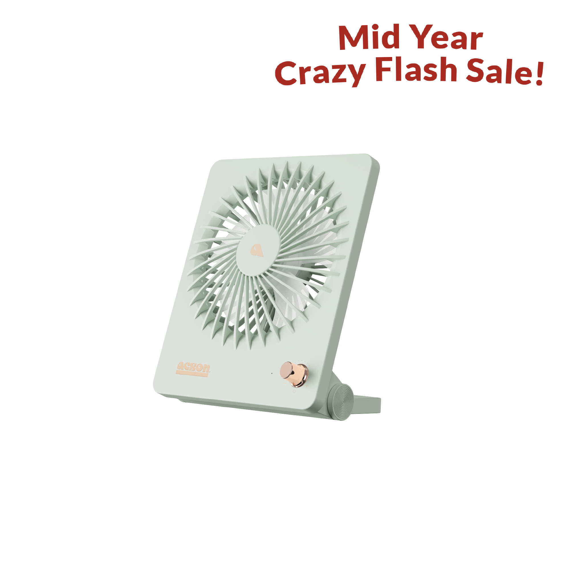 Mini USB Table Fan (Pastel Green)