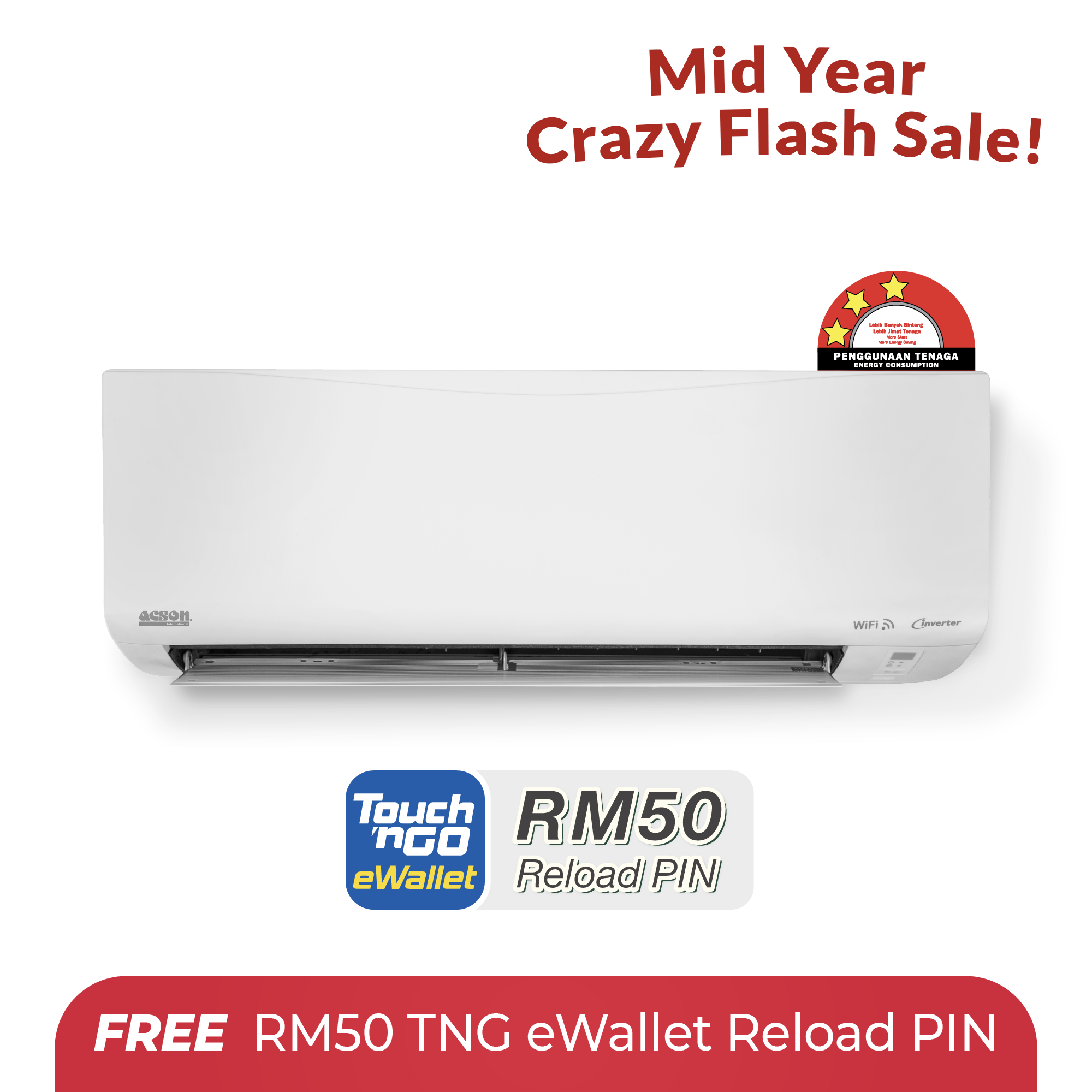 Viento Inverter (1.0HP) Air Conditioner R32 WiFi
