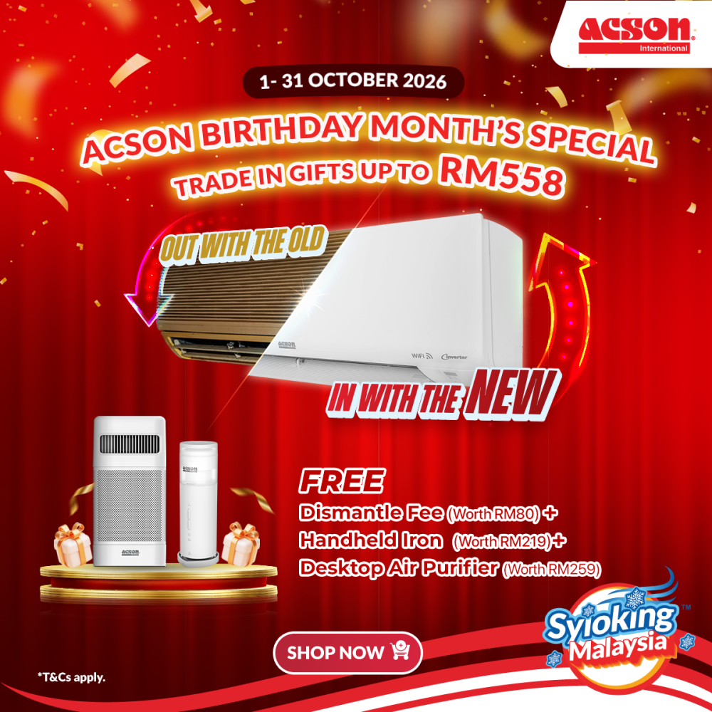 ACSON-TRADE-IN-CAMPAIGN-OCTOBER-2026-PRODUCT Acson Relek Inverter (1.0HP) Air Conditioner R32 WiFi